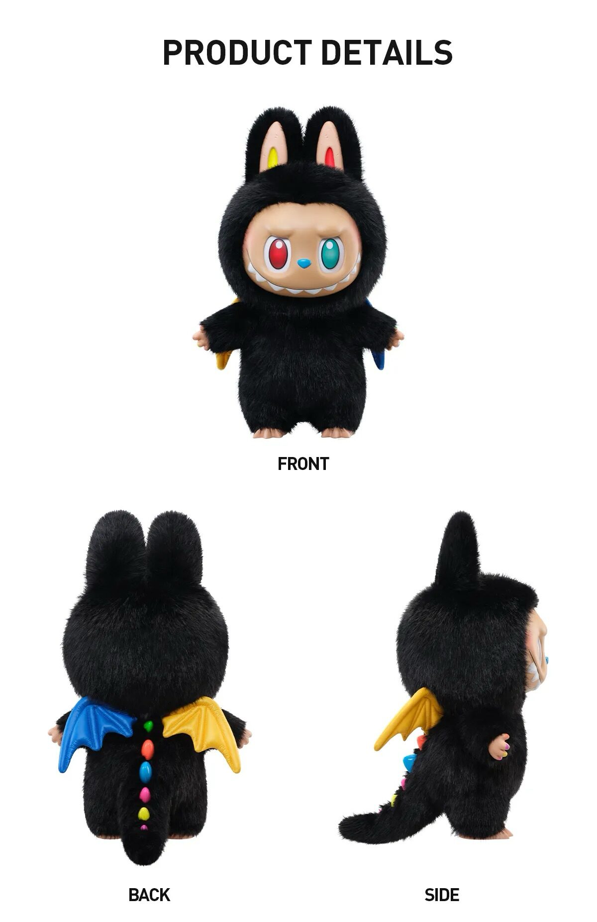 zimomo vinyl plush doll back view